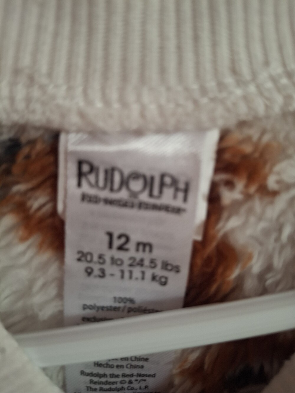 Infants Rudolph Print Fleece Sweatshirt - Picture 2 of 3